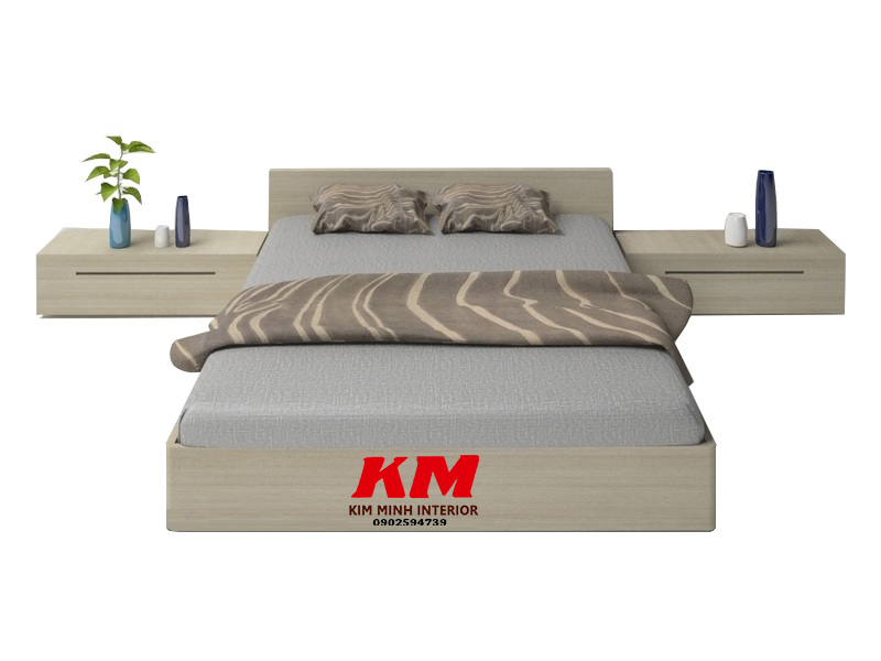 Giường hiện đại giá rẻ gỗ mdf - mfc GNHD016