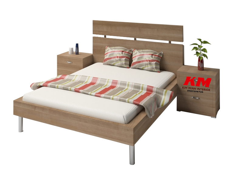 Giường ngủ hiện đại gỗ mdf mfc đẹp GNHD013