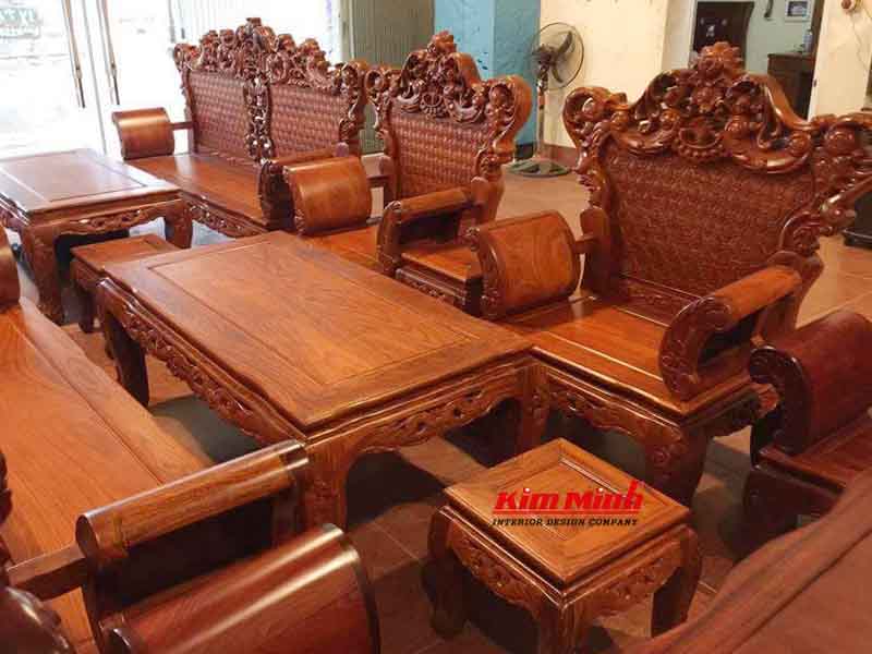 Ghế salon gỗ tân cổ điển