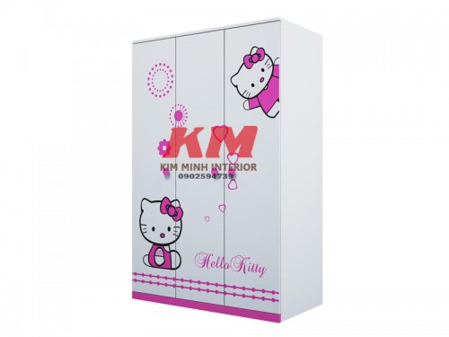 Tủ Quần Áo Trẻ Em Hello Kitty TATE008