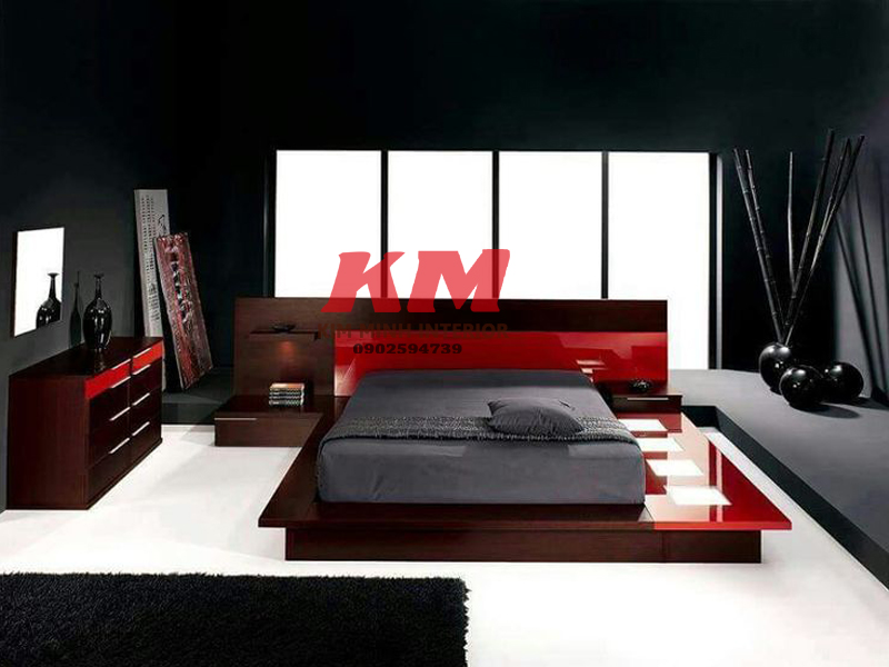 Giường ngủ Acrylic kiểu Nhật GNKN001
