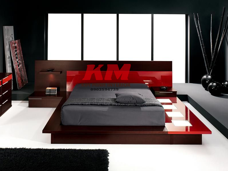 Giường ngủ Acrylic kiểu Nhật GNKN023