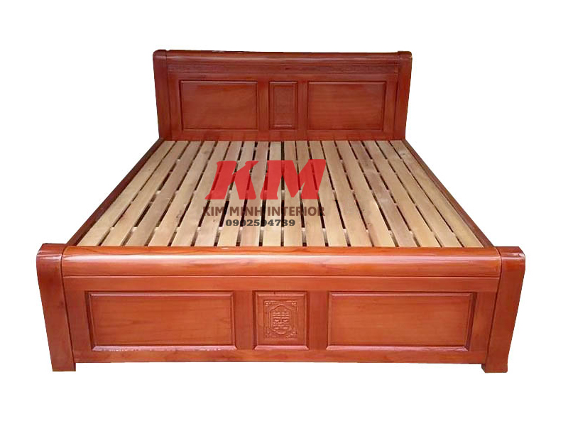 Giường ngủ hiện đại gỗ xoan đào đẹp GNHD004
