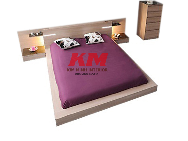 Giường ngủ khách sạn gỗ mdf-mfc giá rẻ GNKS007