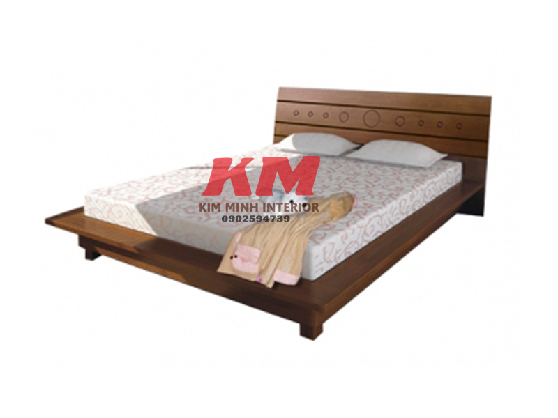 Giường ngủ kiểu Nhật gỗ Xoan Đào GNKN003