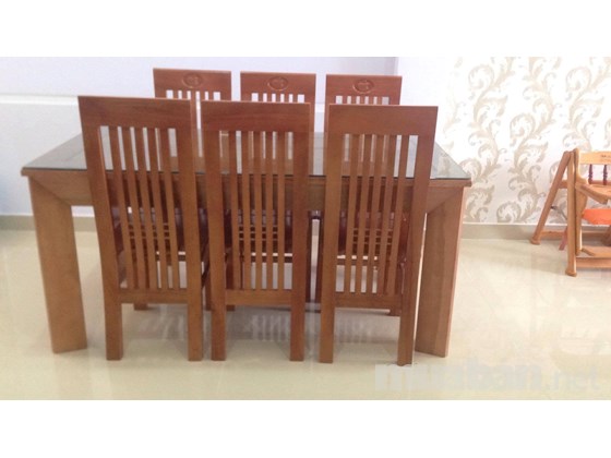 Giá bàn ghế ăn gỗ sồi nga 8 ghế hình chữ nhật Gỗ sồi Trắng (White oak)