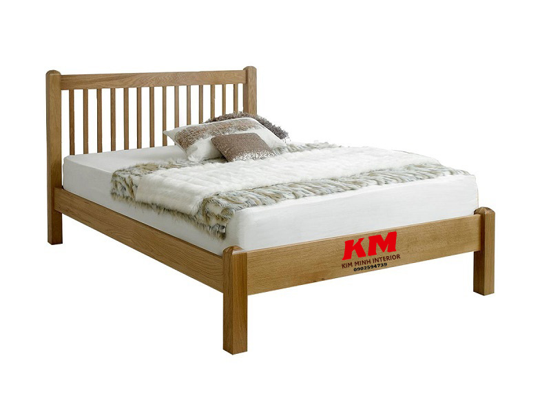 Giường ngủ đơn gỗ căm xe đẹp giá rẻ GD005