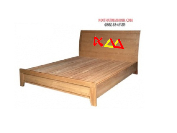 Giường ngủ giá rẻ gỗ Vân Sồi GNGR030