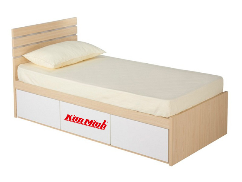 Giường ngủ hộp kiểu đơn 3 hộc tủ GD014