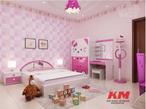 Bộ phòng ngủ Hello Kitty : BPN016