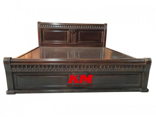 Giường Ngủ Gỗ Mun Đen Đẹp Giá Rẻ