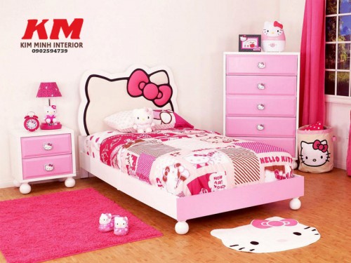 Giường ngủ trẻ em Hello Kitty GNTE009