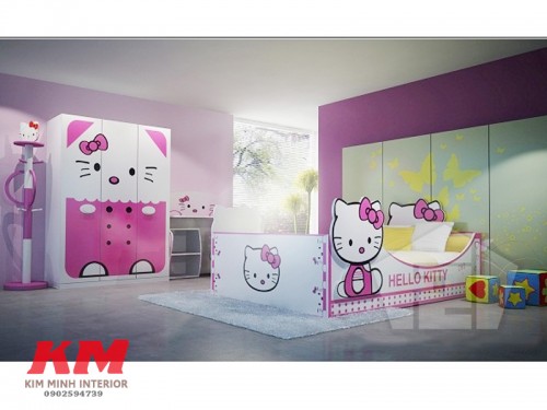 Giường ngủ trẻ em Hello Kitty GNTE024