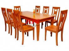 Bộ bàn ăn 8 ghế gỗ căm xe