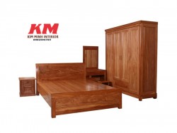 Bộ phòng ngủ gỗ tự nhiên đinh hương:  BN029