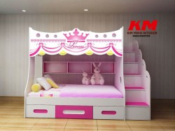 Giường ngủ trẻ em công chúa 2 tầng GNTE047
