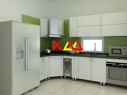Tủ Bếp Acrylic Bóng Gương TBA023