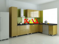 Tủ Bếp Acrylic Bóng Gương TBA043